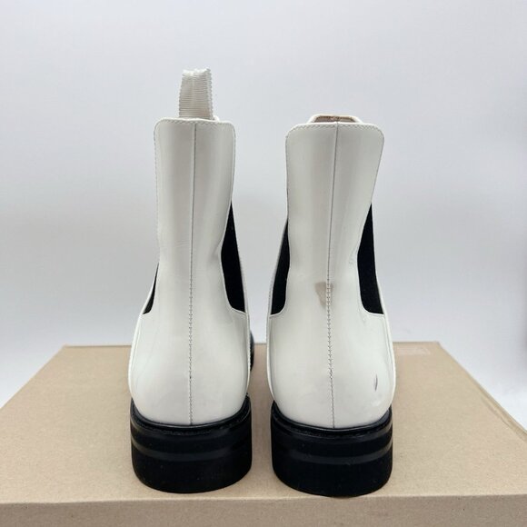 STUART WEITZMAN Dylan Leather Chelsea Boots Bootie White US 7.5 EU 38 - Picture 13 of 13
